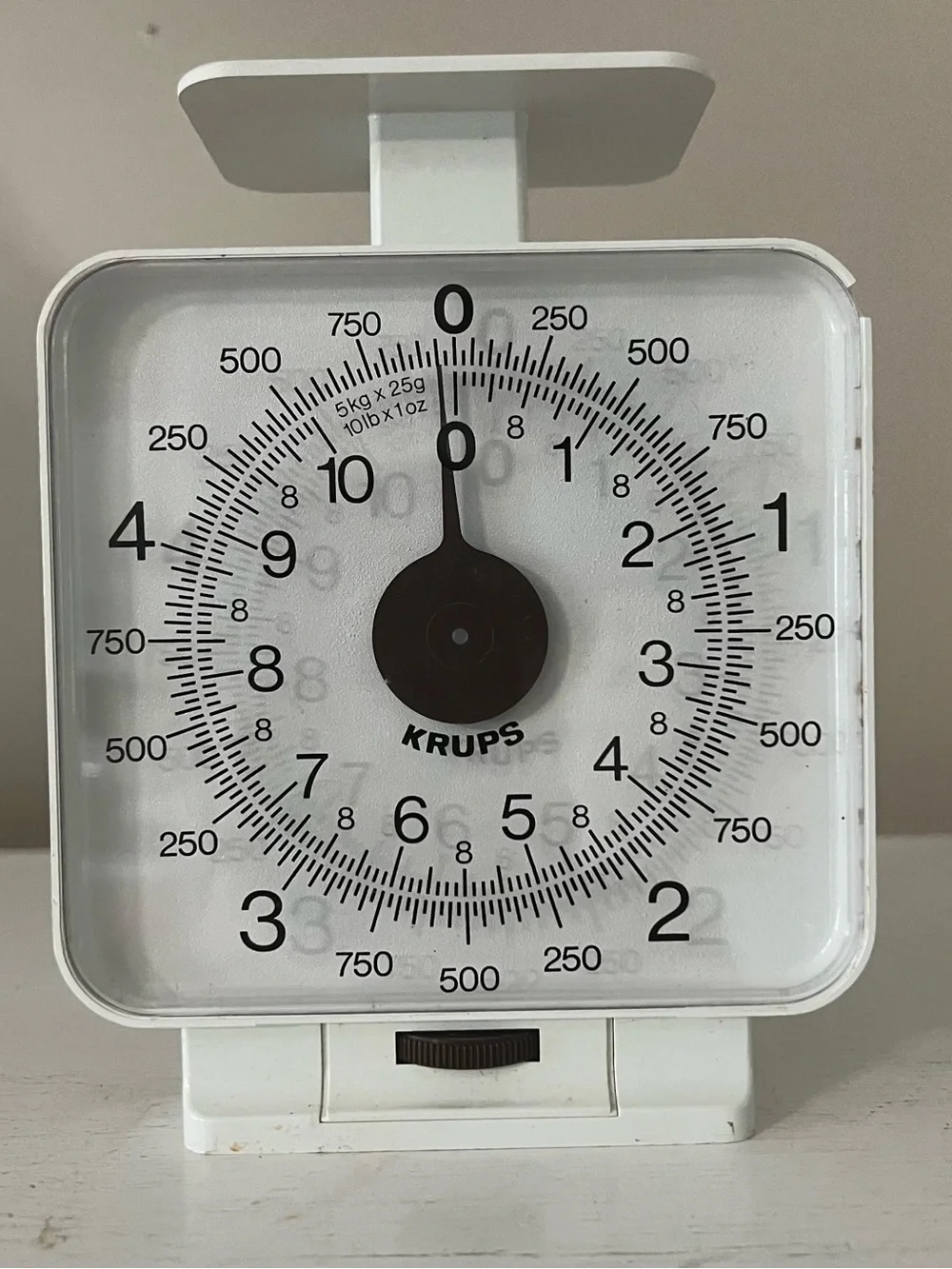 KRUPS Vintage Retro Mid Century White Mechanical Kitchen Scale